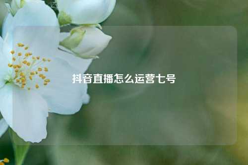 抖音直播怎么运营七号